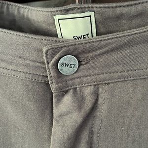 Swet Tailor 96% cotton stretch grey trousers comfort and style 38 x 32